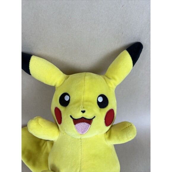 Pokemon 2021‎ Yellow Laughing Pikachu Plush Stuffed Animal 8" - Picture 2 of 6